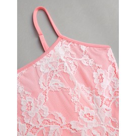 Elegant Off-Shoulder Lace Dress with Ruffle Hem and Bow Detail - Pink Floral Pattern, Sleeveless Summer Dress for Women, Perfect for Casual or Formal Occasions, Formal Attire | Offshoulder Dress | Lace Fabric