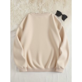 Women'S Cozy Crew Neck Sweatshirt with Vibrant Fox & Floral Print - Casual Long Sleeve Pullover for Fall & Winter, Soft Polyester Blend, Machine Washable, Allseason Apparel | Vibrant Print Top | Polyester Blend, Fox Sweatshirt