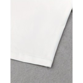 Women'S Vibrant Sun Graphic Crop Top T-Shirt - Casual Round Neck Short Sleeve, Machine Washable, Slim Fit, Perfect for Spring/Summer Outfits, Sunset Shirt