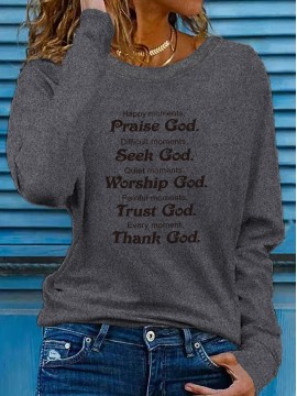 Women'S Inspirational Long Sleeve T-Shirt - 