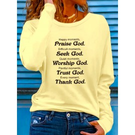 Women'S Inspirational Long Sleeve T-Shirt - 