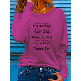 Women'S Inspirational Long Sleeve T-Shirt - 